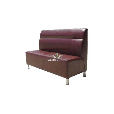 Purple Leather Upholstered Metal Leg Cedar ser31