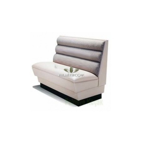White Upholstered Cedar with Metal Legs ser38