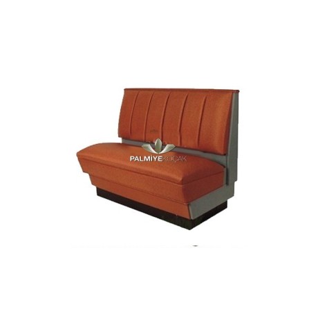 Orange Upholstered Gray Framed Metal Leg Cedar ser47