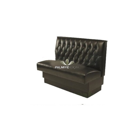 Black Leather Upholstered Metal Leg Cedar ser48