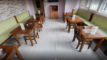 Tiryaki Cafe Ahsap Sandalye Kare Masa Duvar Sedir