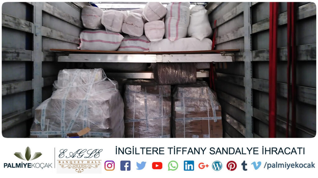 İngiltere Londra Dugun Salonu Tiffany Sandalye İhracati